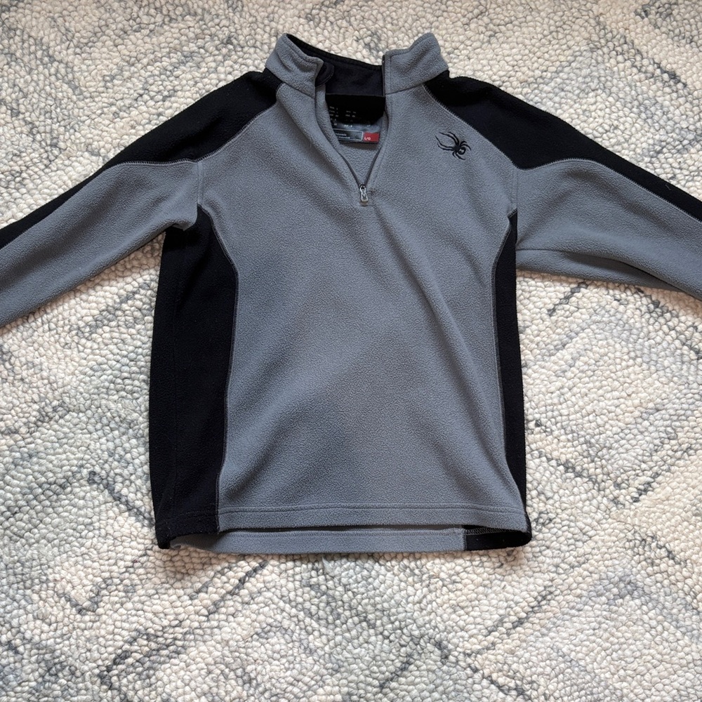 Spyder fleece 1/4 zip long sleeve top size large